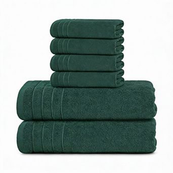 Super Fine Cotton 8 pc Towel Set Lightweight Quick-Dry