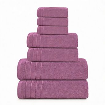 Super Fine Cotton 8 pc Towel Set Lightweight Quick-Dry