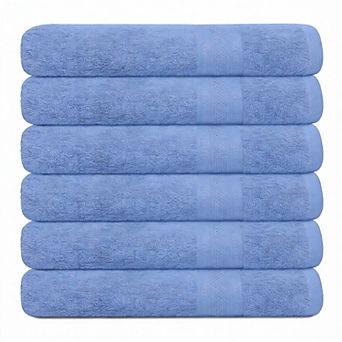 Cotton Quick-Dry Towels 6-Pack 24x48 Soft Absorbent Gym Spa Pool