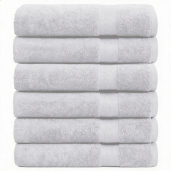 Cotton Quick-Dry Towels 6-Pack 24x48 Soft Absorbent Gym Spa Pool