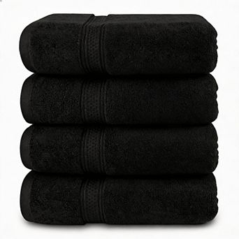 4-Pack 600gsm Ring-Spun Cotton Quick-Dry Bath Towels