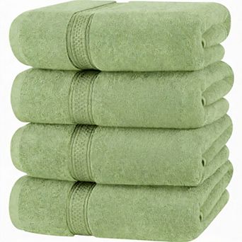 4-Pack 600gsm Ring-Spun Cotton Quick-Dry Bath Towels