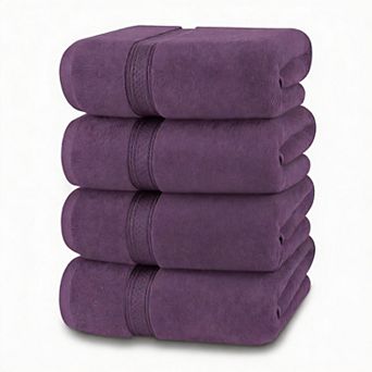 4-Pack 600gsm Ring-Spun Cotton Quick-Dry Bath Towels