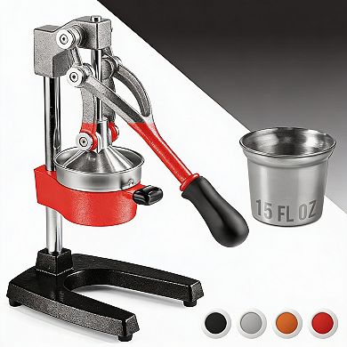 Manual Cast Iron Juicer with Lever & Steel Cup
