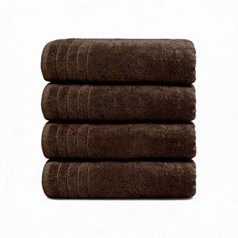4-Pack Super Fine Cotton Quick-Dry Lightweight Soft Bath Towels
