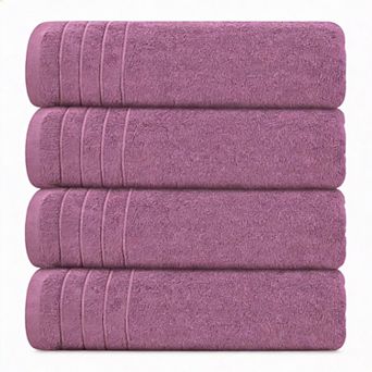 4-Pack Super Fine Cotton Quick-Dry Lightweight Soft Bath Towels