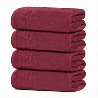 4-Pack Super Fine Cotton Quick-Dry Lightweight Soft Bath Towels