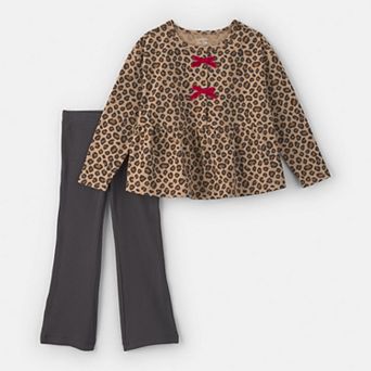 Baby Girl Carter's 2 pc Cheetah Long Sleeve Top & Pants Set