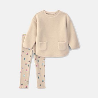 Baby Girl Carter's 2 pc Floral Fleece Sweatshirt & Pants Set