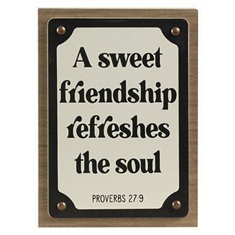 Belle Maison Sweet Friendship Caption Box Table Decor