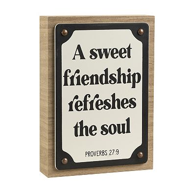 Belle Maison Sweet Friendship Caption Box Table Decor
