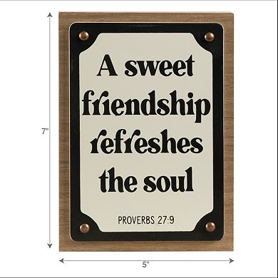 Belle Maison Sweet Friendship Caption Box Table Decor
