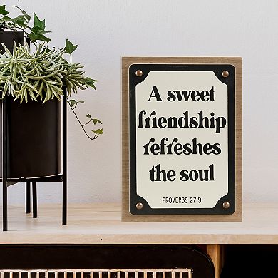 Belle Maison Sweet Friendship Caption Box Table Decor