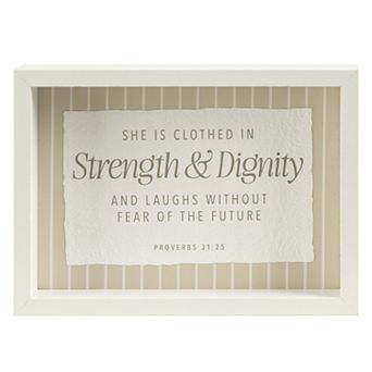 Belle Maison Strength & Dignity Caption Box Table Decor