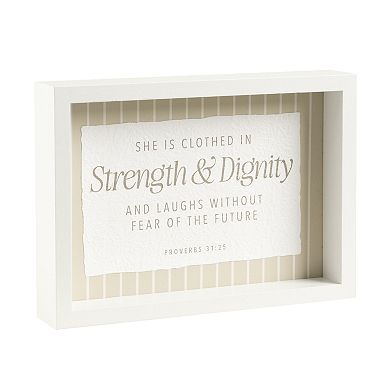 Belle Maison Strength & Dignity Caption Box Table Decor
