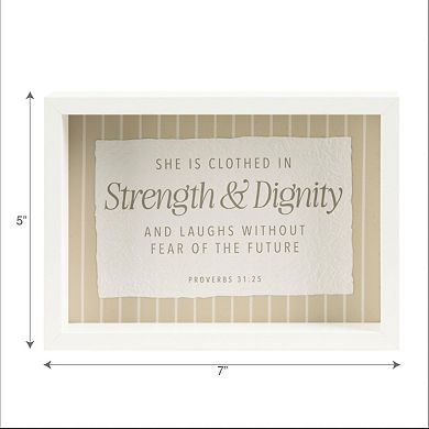 Belle Maison Strength & Dignity Caption Box Table Decor