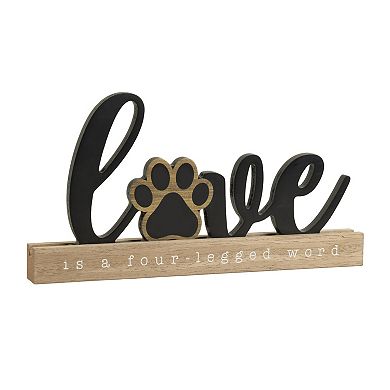 Belle Maison Love Pet Word Table Decor