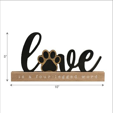Belle Maison Love Pet Word Table Decor