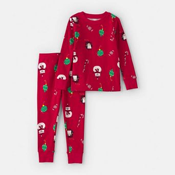 Toddler Girls Carter's Holiday 2 pc Long Sleeve Pajama Top & Pajamas Pants Set