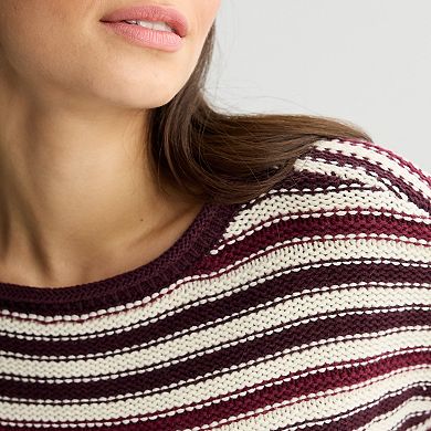 Juniors' SO® Textured Boatneck Sweater