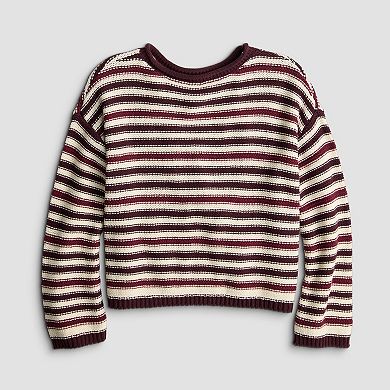 Juniors' SO® Textured Boatneck Sweater
