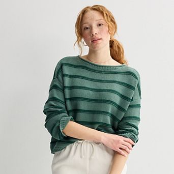 Juniors' SO® Textured Boatneck Sweater