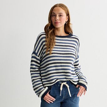 Juniors' SO® Textured Boatneck Sweater