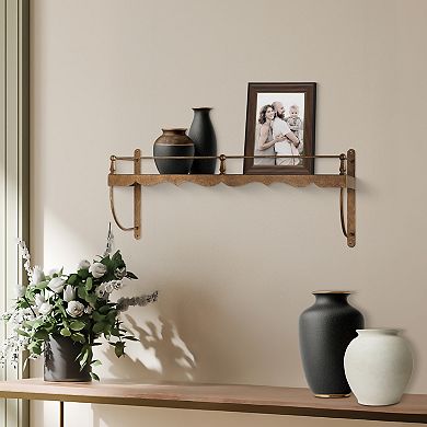 Belle Maison 7" x 22" Brass Iron Cafe Ledge
