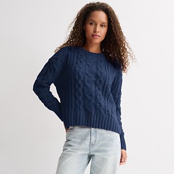 Juniors' SO® Chenille Cable Knit Sweater