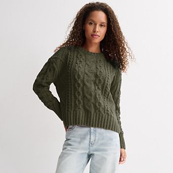 Juniors' SO® Chenille Cable Knit Sweater