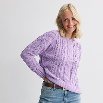 Juniors' SO® Chenille Cable Knit Sweater