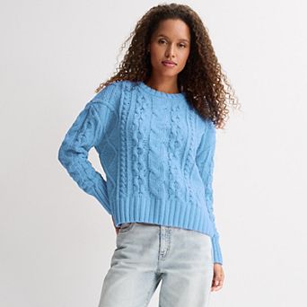 Juniors' SO® Chenille Cable Knit Sweater