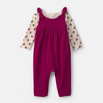 Baby Girl Carter's 2 pc Shirt & Corduroy Overall Set