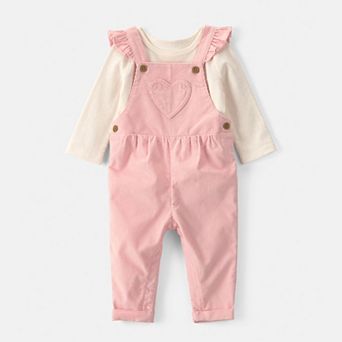 Baby Girl Carter's 2 pc Shirt & Corduroy Overall Set