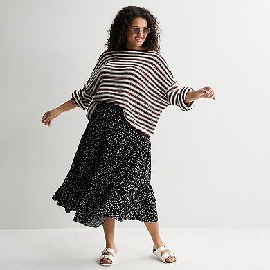 Juniors' Plus Size SO® Tiered Midi Skirt