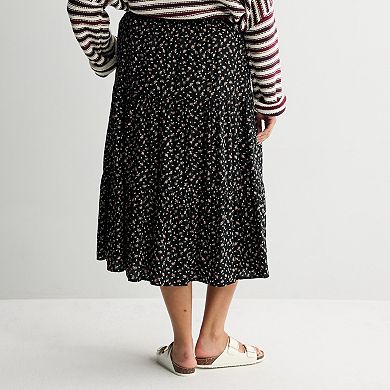 Juniors' Plus Size SO® Tiered Midi Skirt