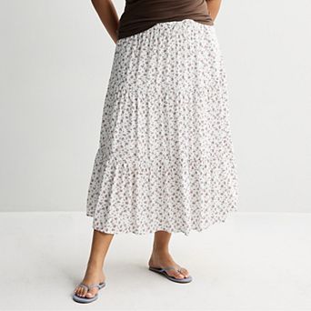 Juniors' Plus Size SO® Tiered Midi Skirt