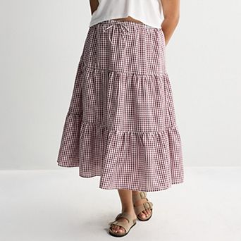 Juniors' Plus Size SO® Tiered Midi Skirt