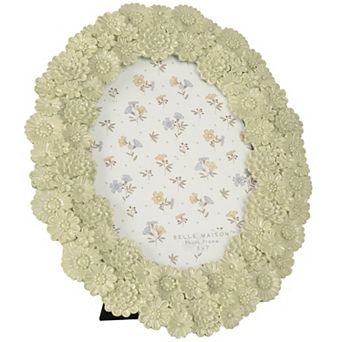 Belle Maison Floral Oval Resin 5" x 7" Photo Frame