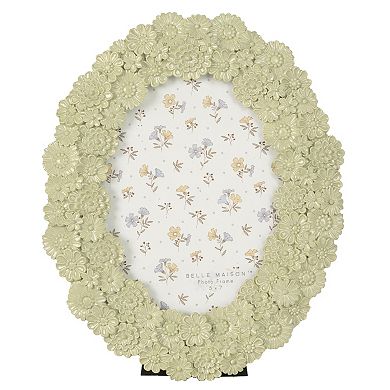 Belle Maison Floral Oval Resin 5" x 7" Photo Frame