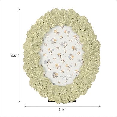 Belle Maison Floral Oval Resin 5" x 7" Photo Frame