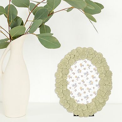 Belle Maison Floral Oval Resin 5" x 7" Photo Frame