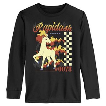 Boys 6-20 Pokémon Rapidash #78 Long Sleeve Graphic Tee