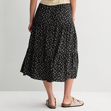Juniors' SO® Tiered Midi Skirt