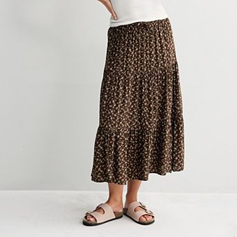 Juniors' SO® Tiered Midi Skirt