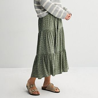Juniors' SO® Tiered Midi Skirt