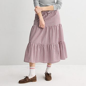 Juniors' SO® Tiered Midi Skirt
