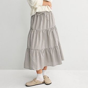 Juniors' SO® Tiered Midi Skirt