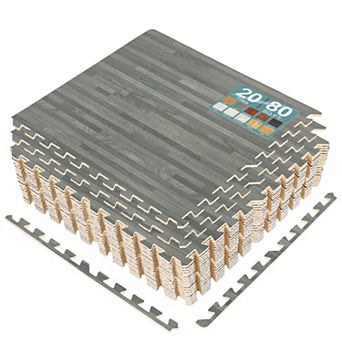 Sorbus 20 Tiles 80 Sq ft Interlocking Floor Foam Tile Mats - for Home, Playroom, Trade Show