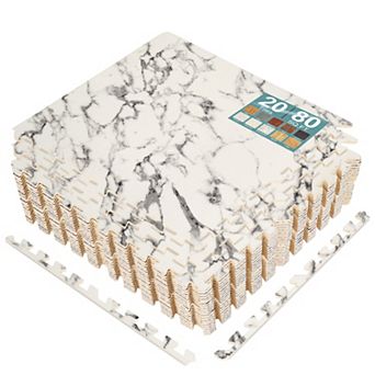 Sorbus 20 Tiles 80 Sq ft Interlocking Floor Foam Tile Mats - for Home, Playroom, Trade Show